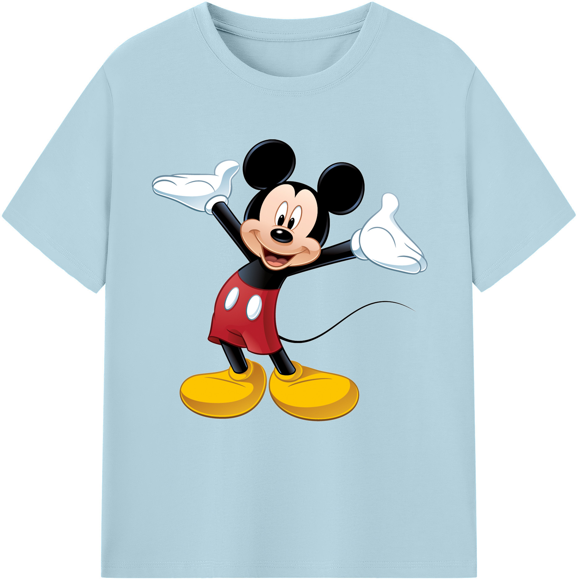 （画像用） ミッキーマウス Mickey Mouse 綿100％半袖Tシャツ（フロントプリント）